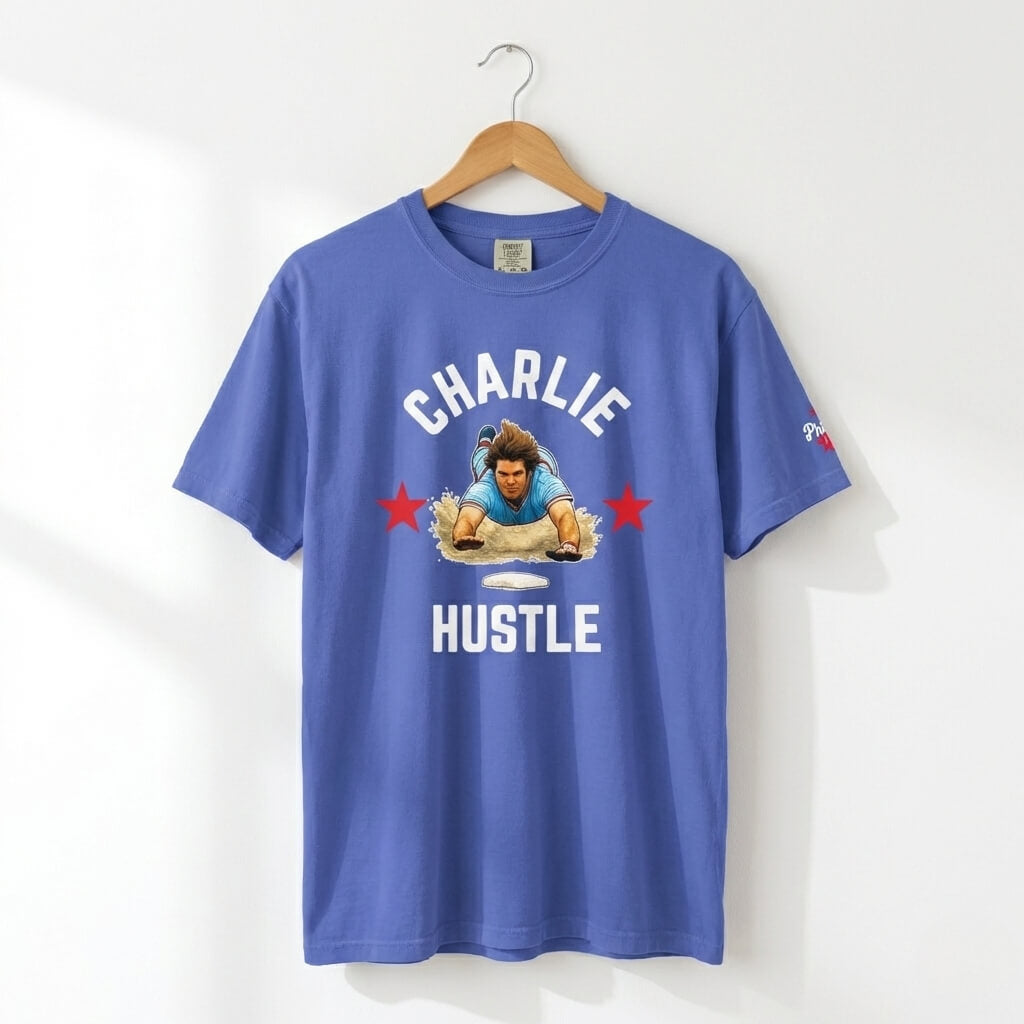 Philadelphia Phillies Pete Rose Charlie Hustle royal blue Comfort Colors t-shirt by Phillygoat