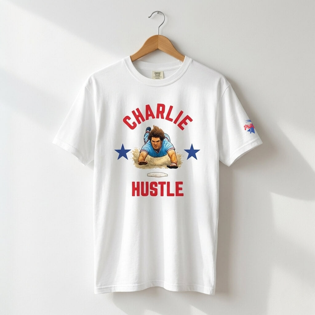 Philadelphia Phillies Pete Rose Charlie Hustle white Comfort Colors t-shirt by Phillygoat