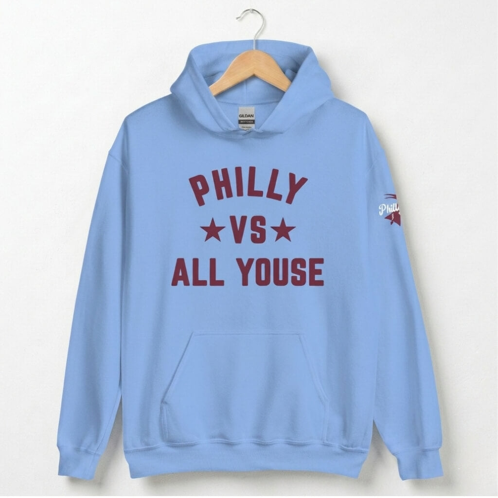 Philadelphia Phillies Philly vs All Youse light blue hoodie by Phillygoat