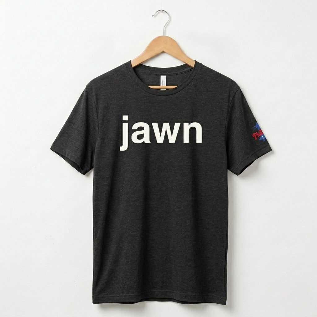 philadelphia philly slang jawn black t-shirt by Phillygoat