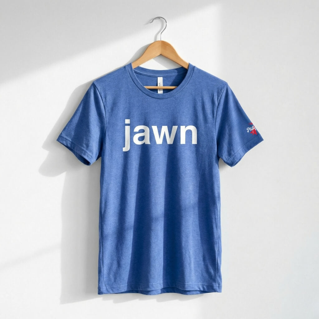 philadelphia philly slang jawn royal blue t-shirt by Phillygoat