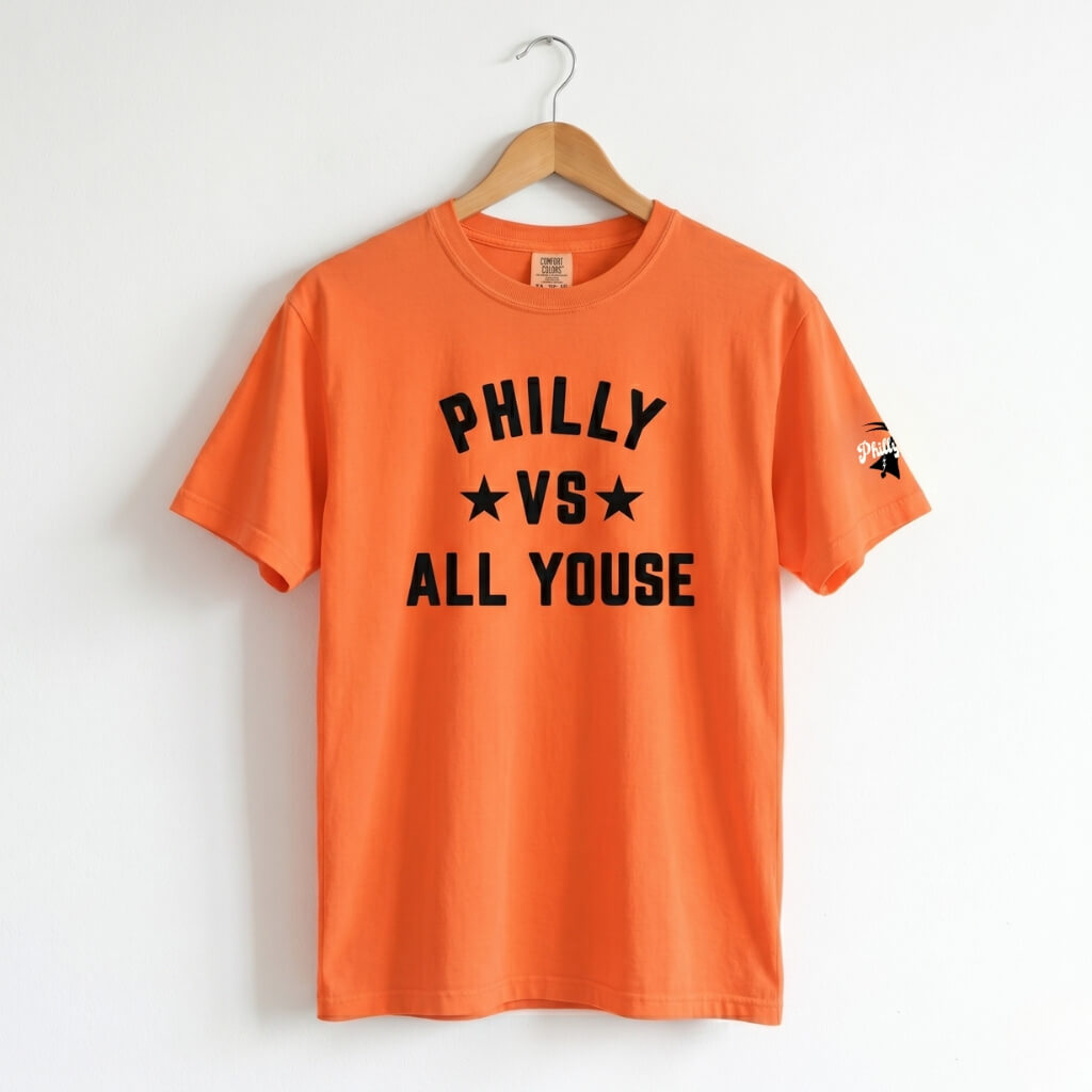 Philadelphia Flyers Philly vs All Youse orange comfort colors t-shirt by Phillygoat
