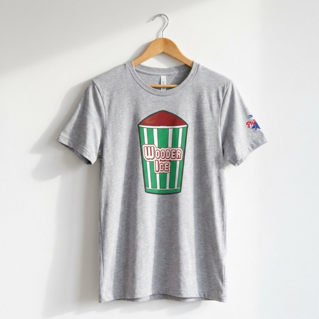 Philadelphia italian ice philly wooder water ice athletic heather grey t-shirt by Phillygoat