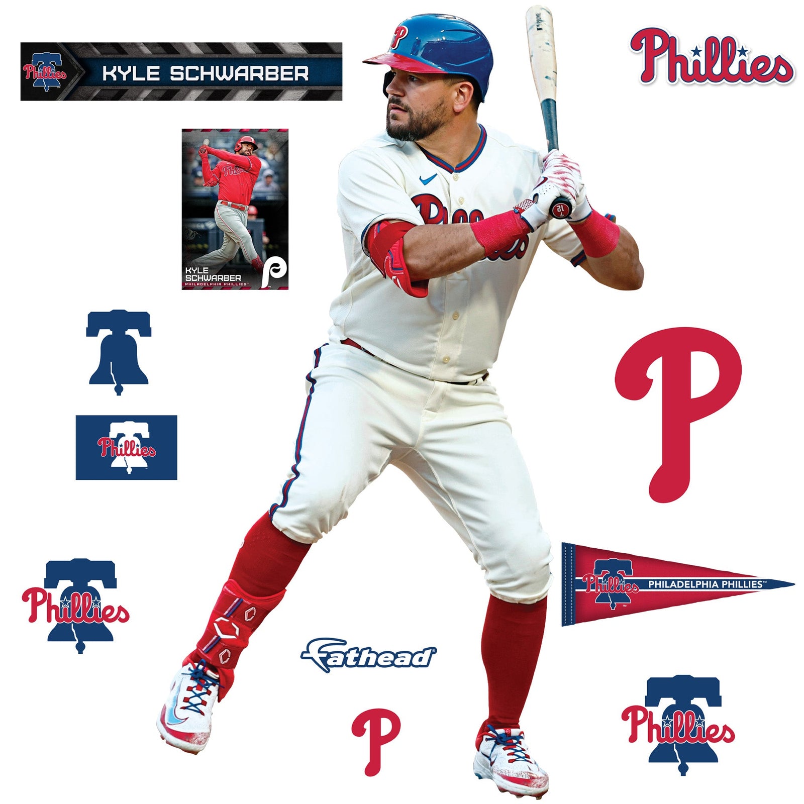 Kyle Schwarber - RealBig Collection - Official MLB - Philadelphia Phillies - Reusable Vinyl Wall Decals #2