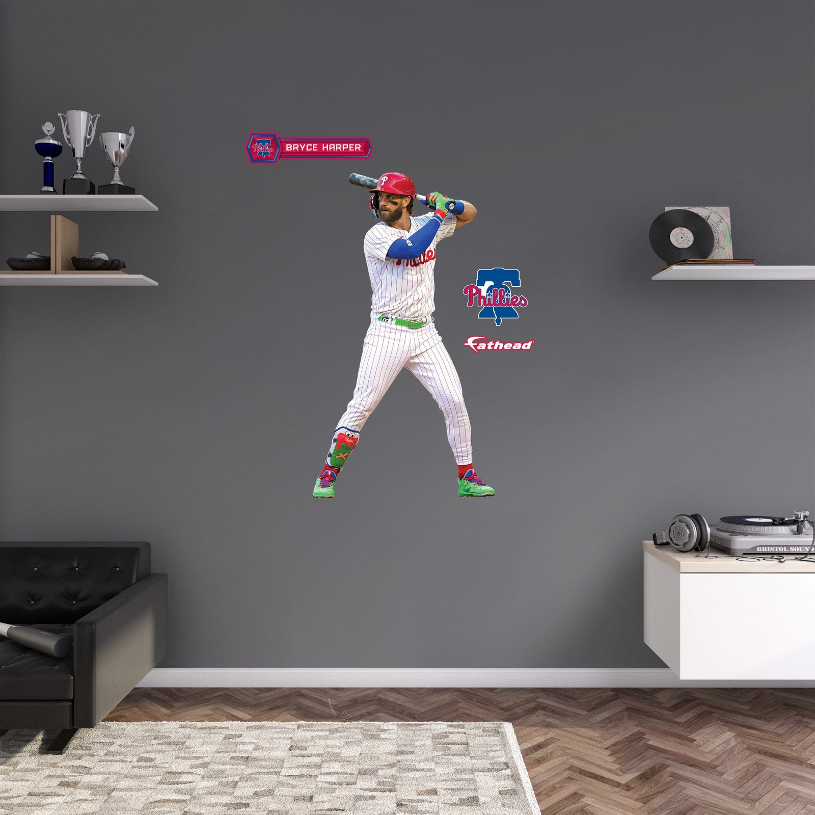 Bryce Harper - RealBig Collection - Official MLB - Philadelphia Phillies - Reusable Vinyl Wall Decals #5