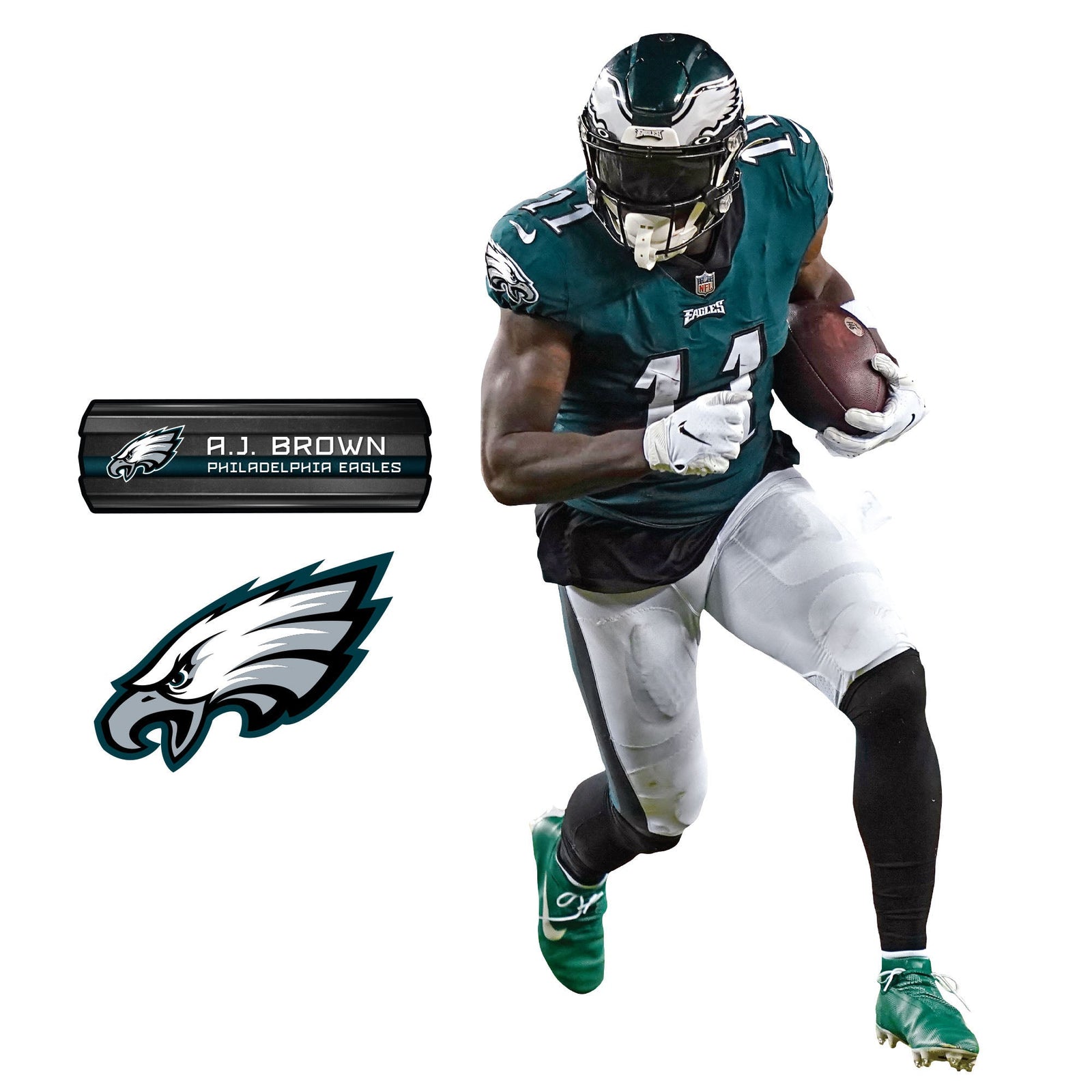 A.J. Brown - RealBig Collection - Official NFL - Philadelphia Eagles - Reusable Vinyl Wall Decals