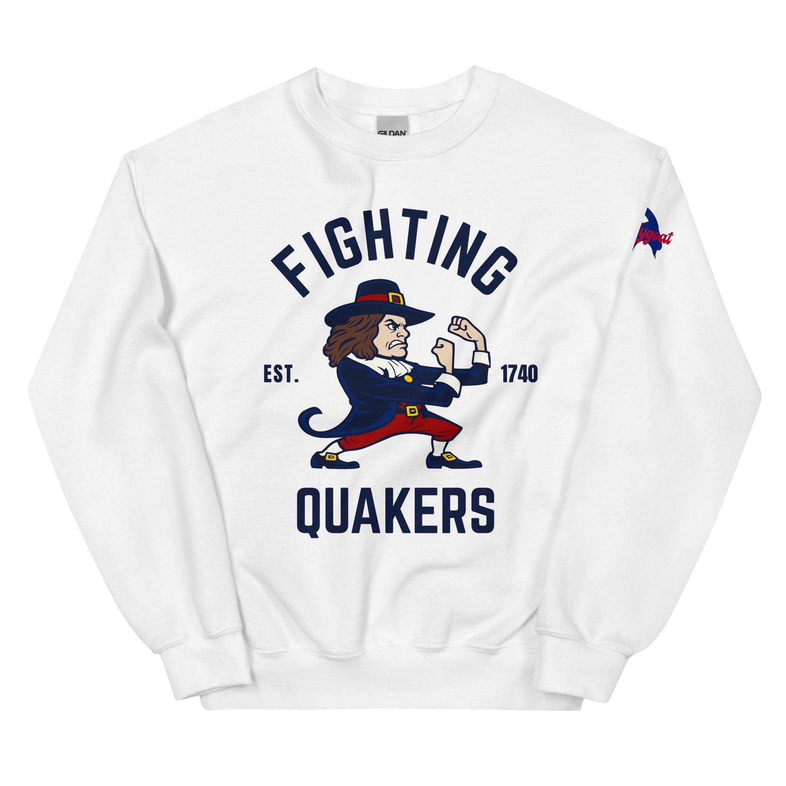 "Fighting Quakers" Sweatshirt by Phillygoat – Philadelphia sports apparel