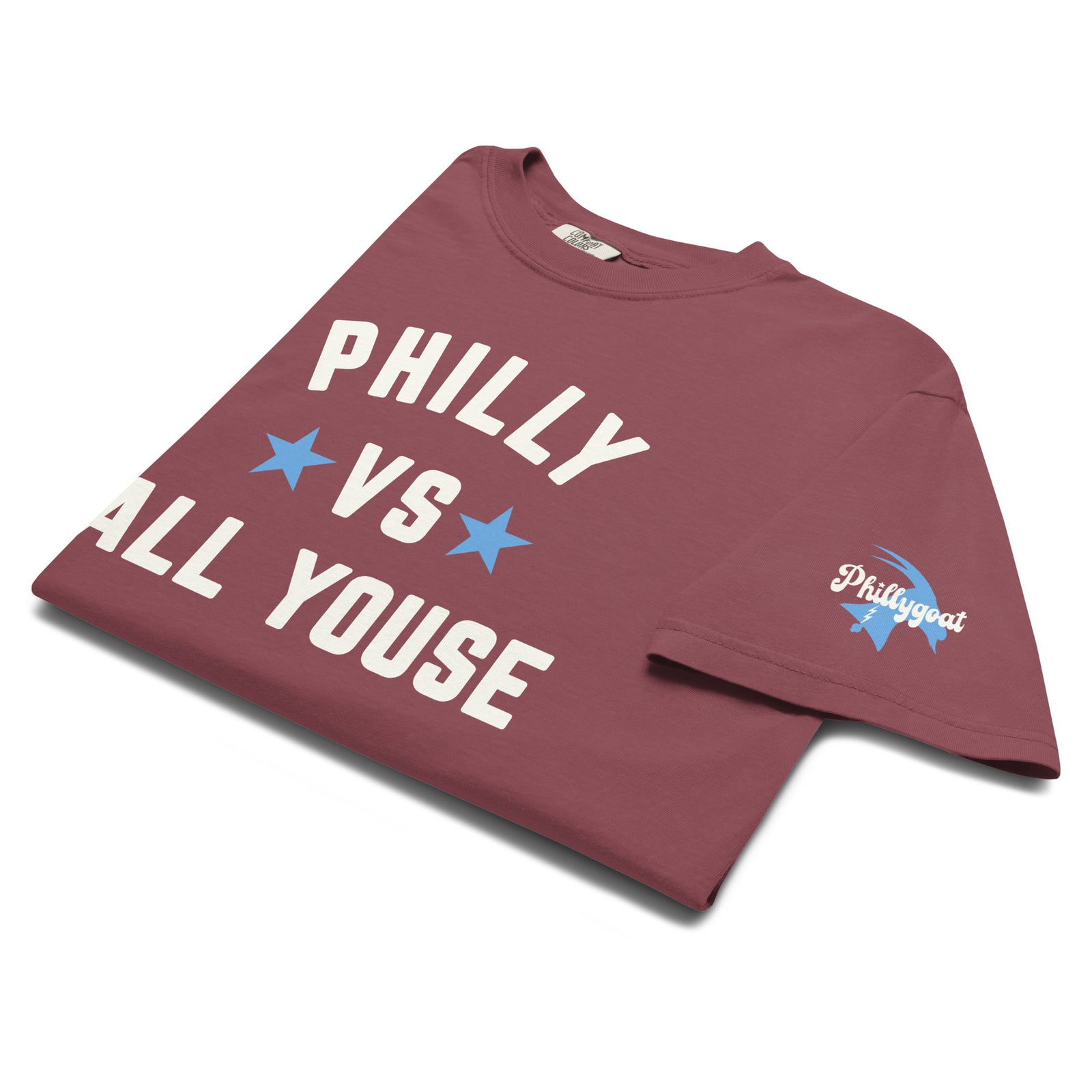 "Philly vs All Youse" Comfort Colors Tee by Phillygoat – Philadelphia sports apparel