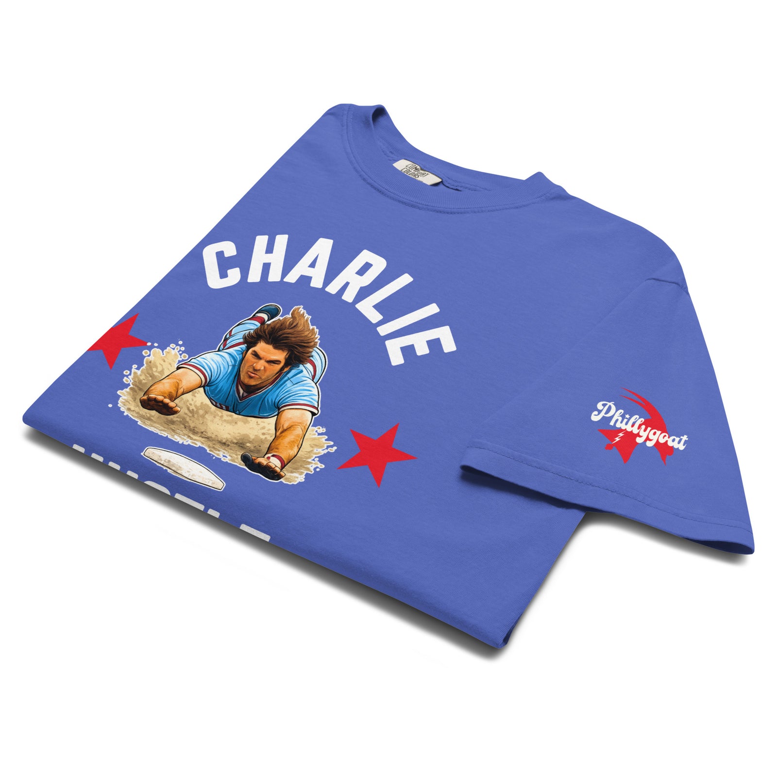 "Charlie Hustle" Comfort Colors Tee by Phillygoat – Philadelphia sports apparel