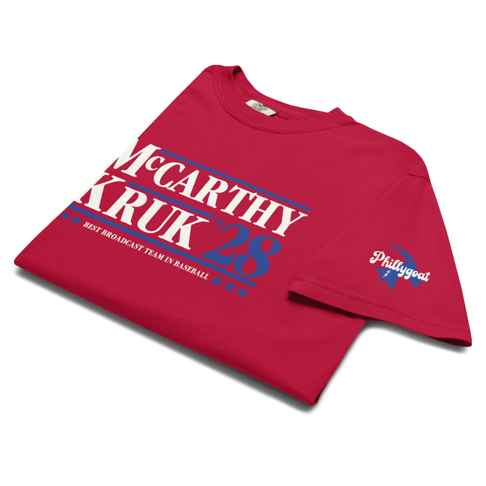 "McCarthy & Kruk '28" Comfort Colors Tee by Phillygoat – Philadelphia sports apparel