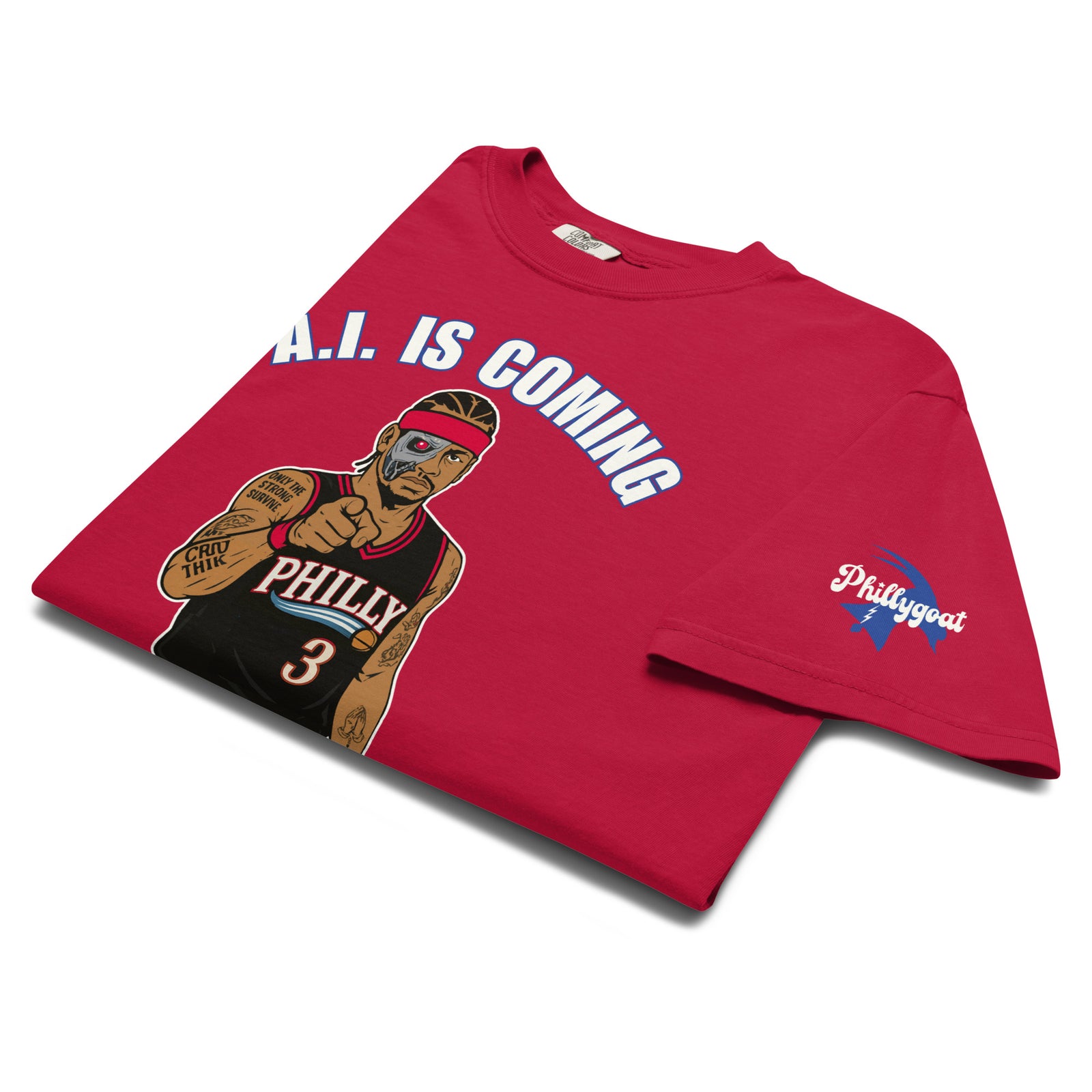 "A.I. Is Coming for Your Job" Comfort Colors Tee by Phillygoat – Philadelphia sports apparel