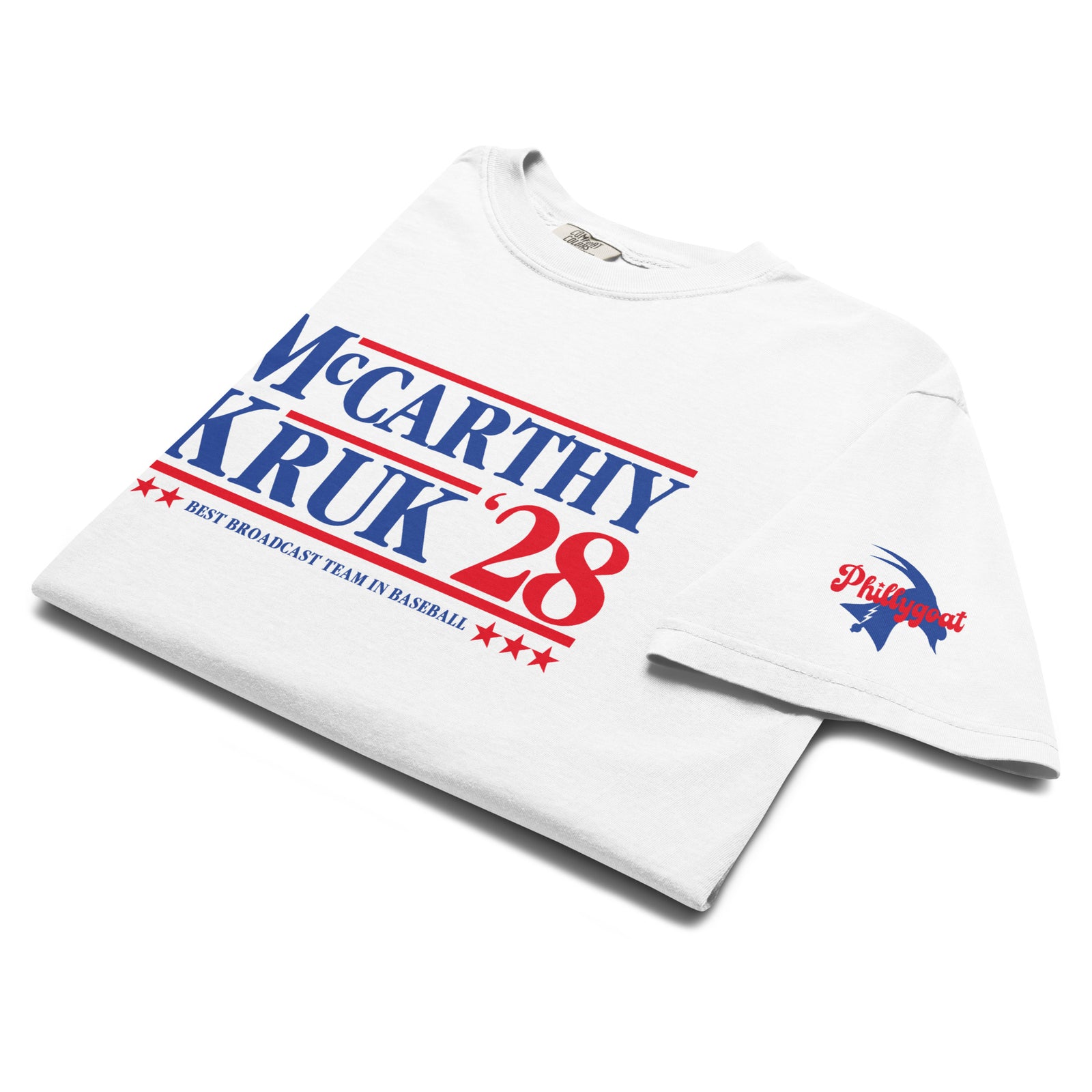 "McCarthy & Kruk '28" Comfort Colors Tee by Phillygoat – Philadelphia sports apparel