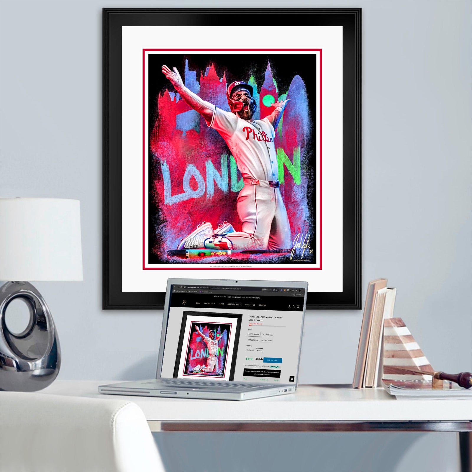 "Bryce Harper 'LONDON YARD'" Art Piece