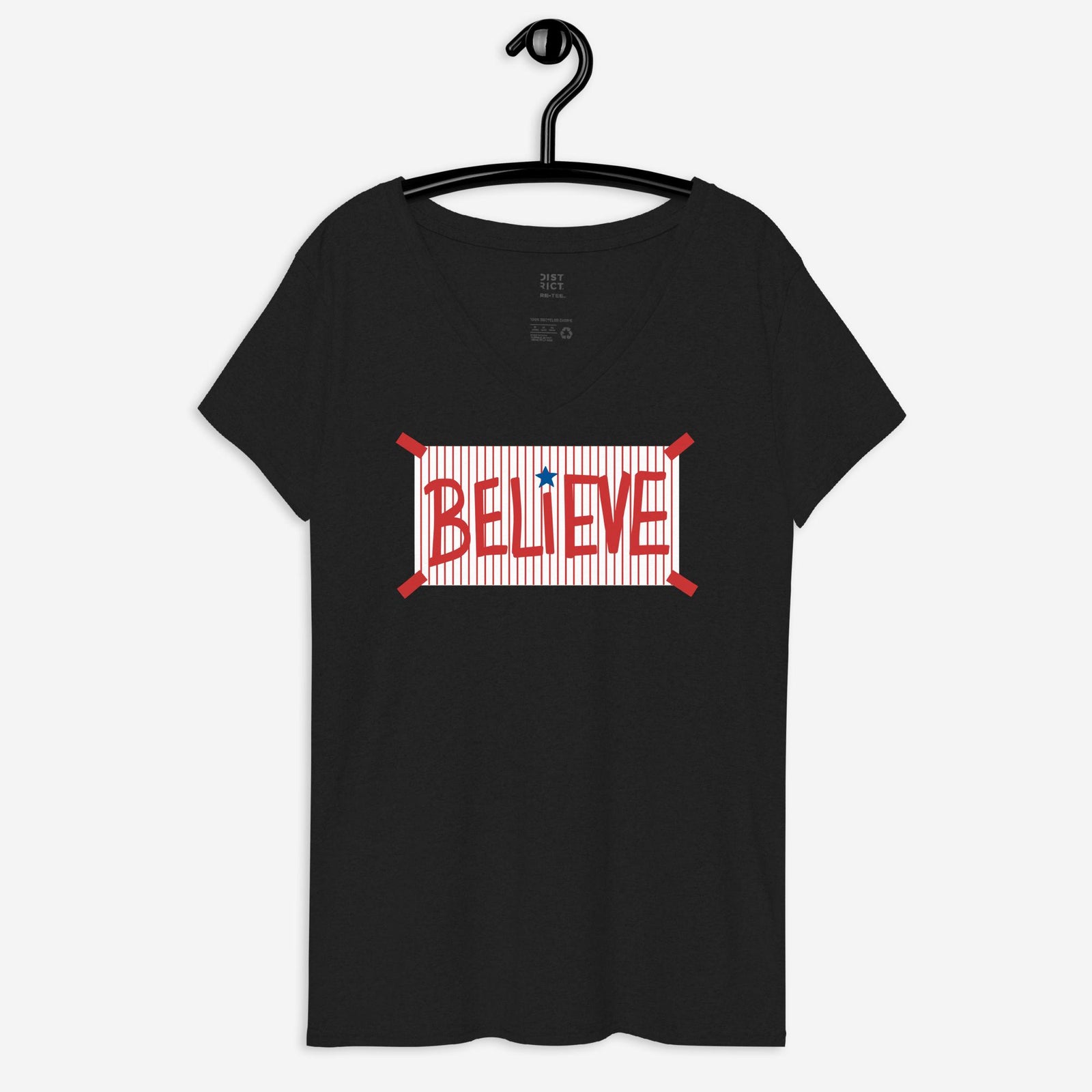 "BELIEVE" Women's V-Neck Tee
