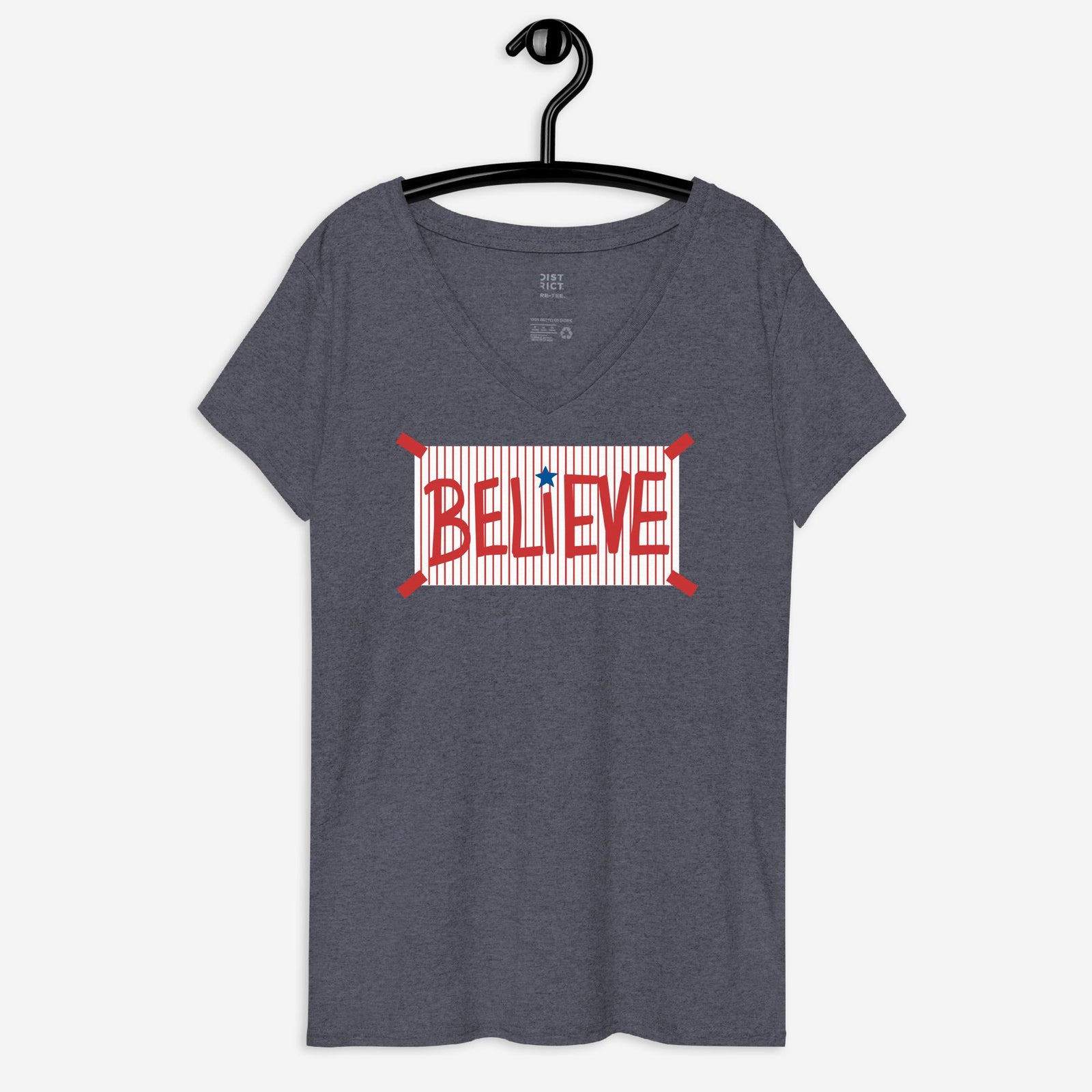 "BELIEVE" Women's V-Neck Tee