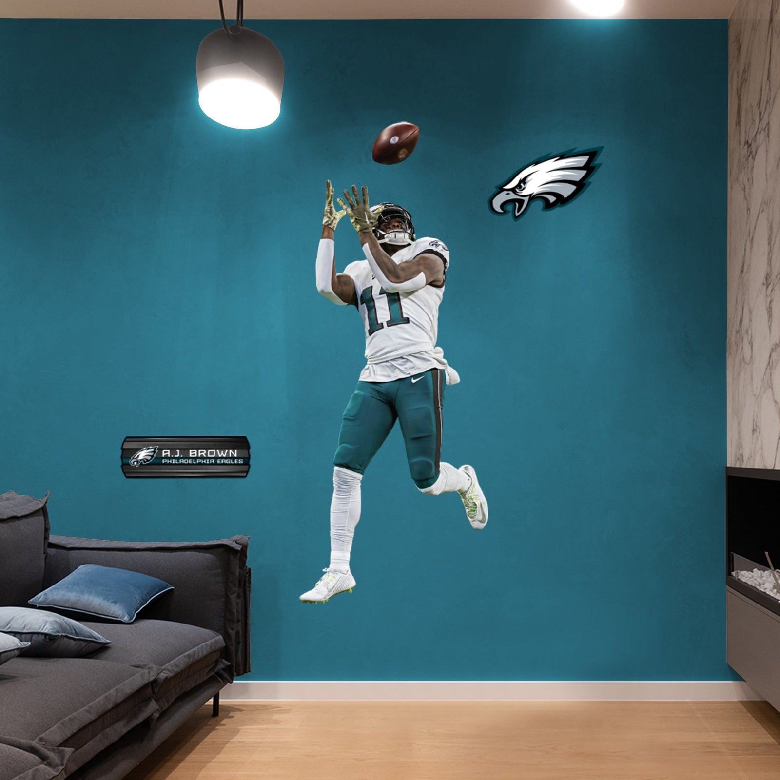 A.J. Brown Catch - RealBig Collection - Official NFL - Philadelphia Eagles - Reusable Vinyl Wall Decals