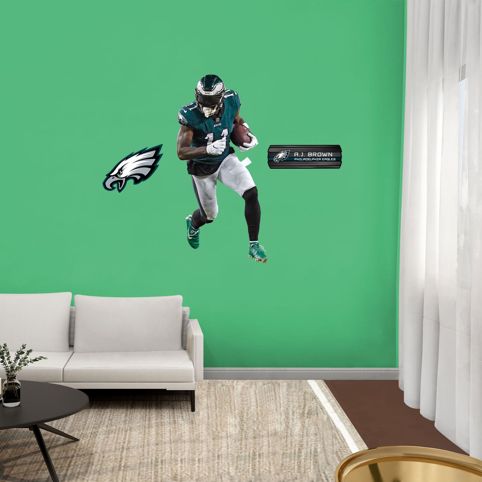 A.J. Brown - RealBig Collection - Official NFL - Philadelphia Eagles - Reusable Vinyl Wall Decals