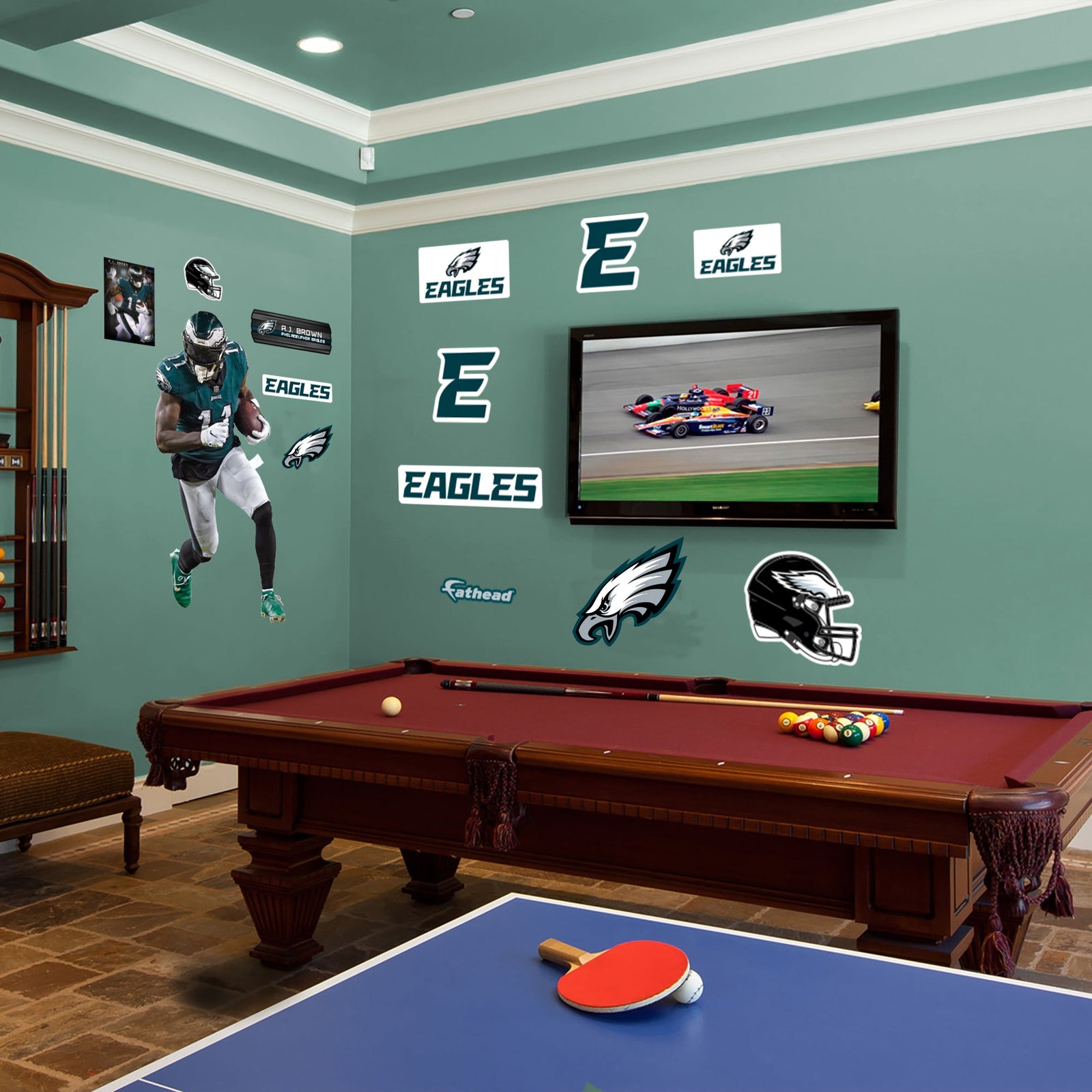 A.J. Brown - RealBig Collection - Official NFL - Philadelphia Eagles - Reusable Vinyl Wall Decals