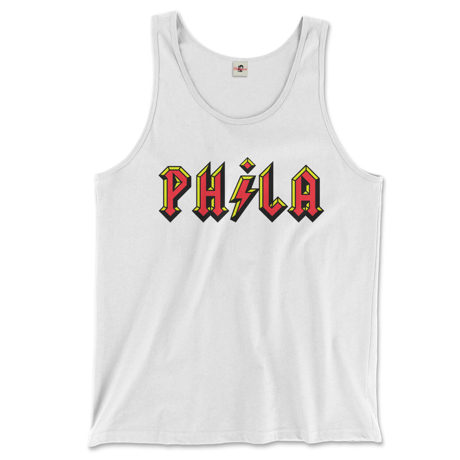 philadelphia acdc phila white tank top from phillygoat