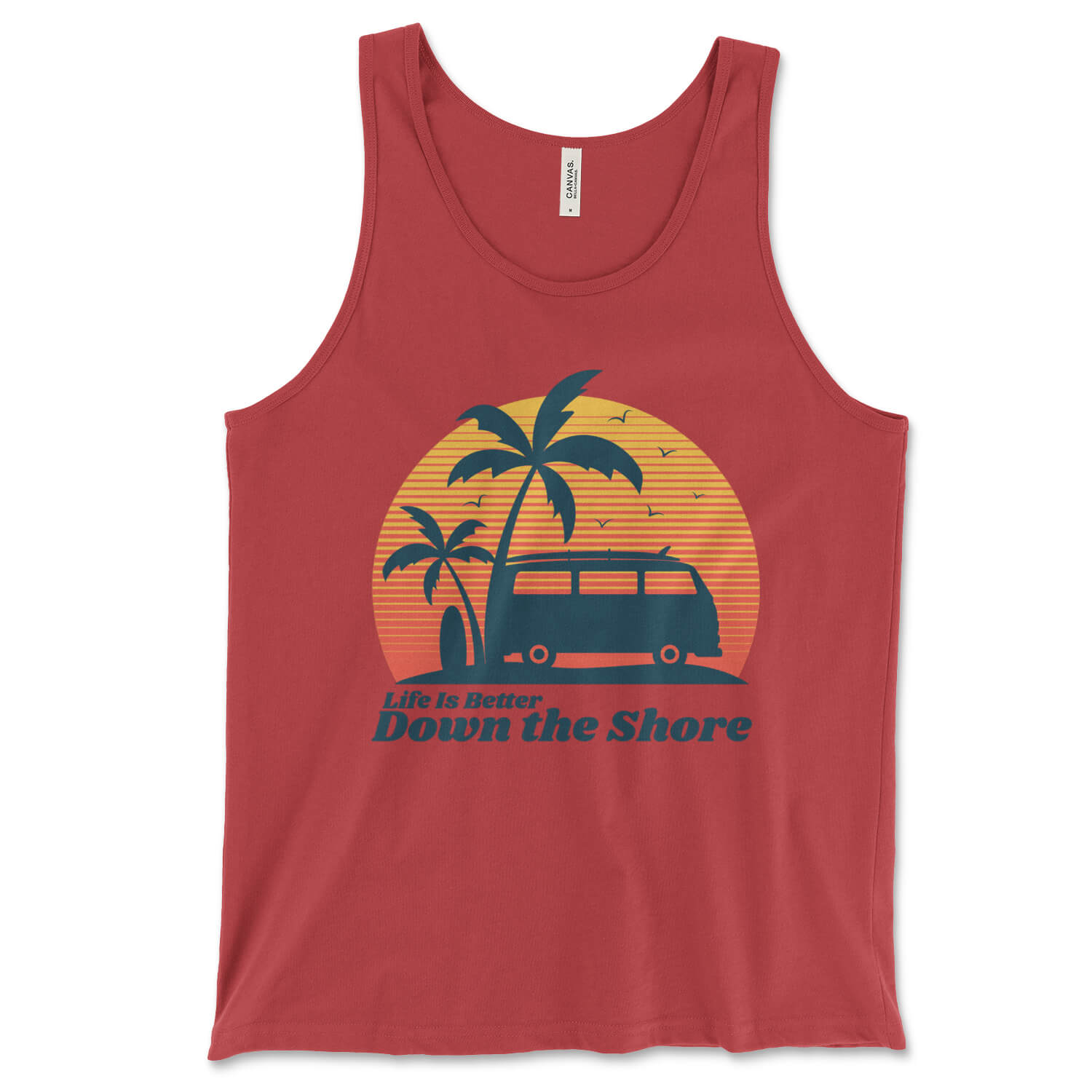 Life is better down the jersey shore red tank top from Phillygoat