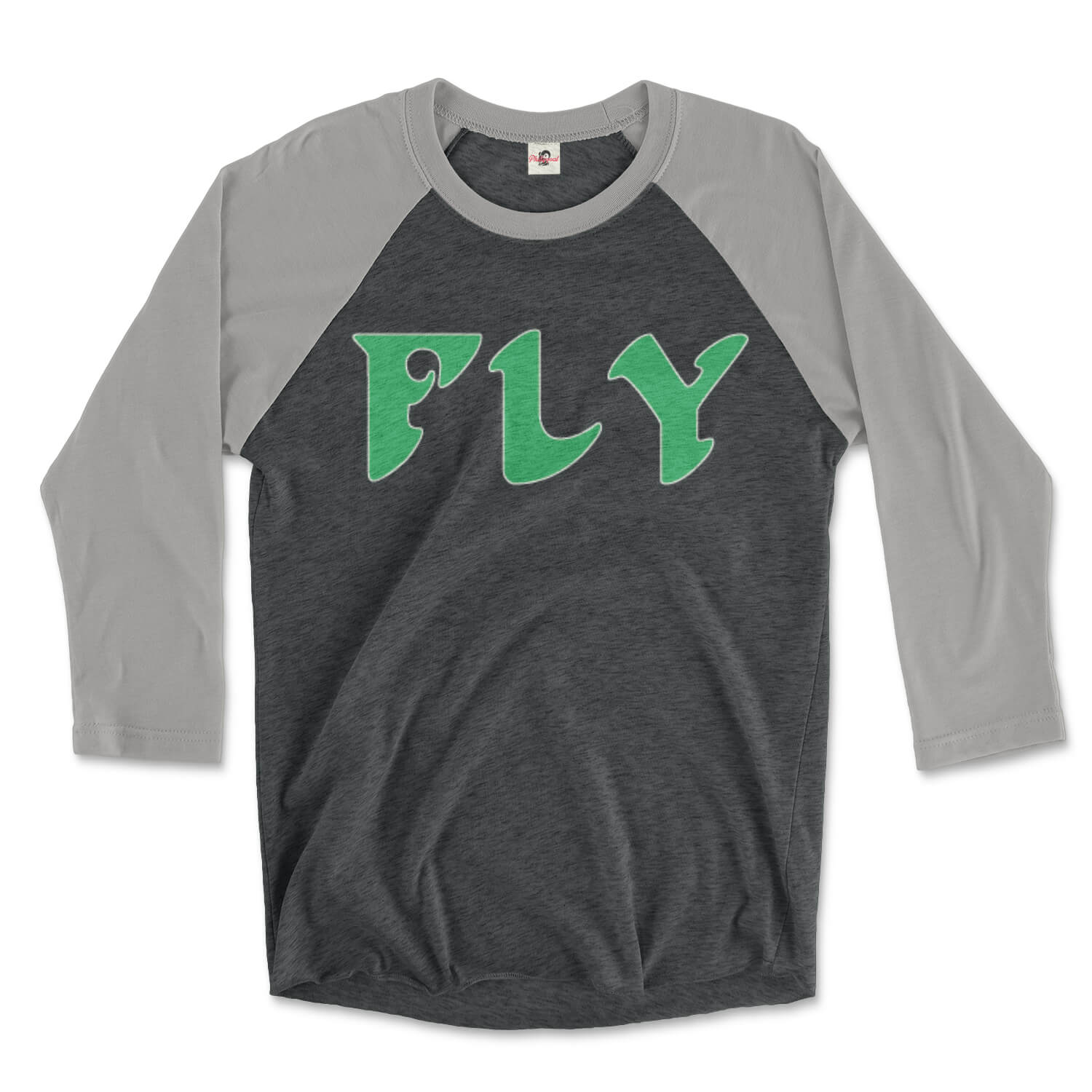 Philadelphia Eagles Fly premium heather and vintage black raglan tee from Phillygoat