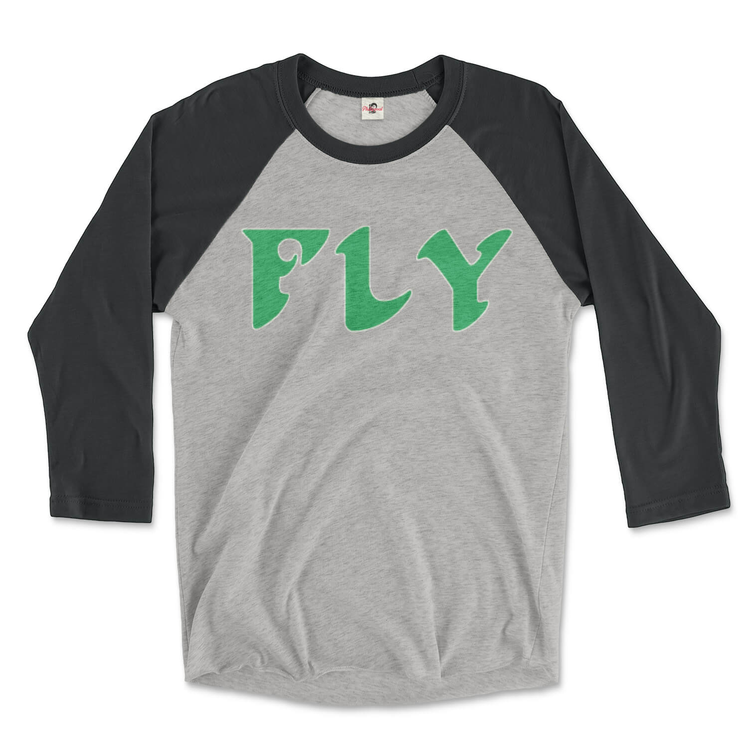 Philadelphia Eagles Fly vintage black and premium heather raglan tee from Phillygoat