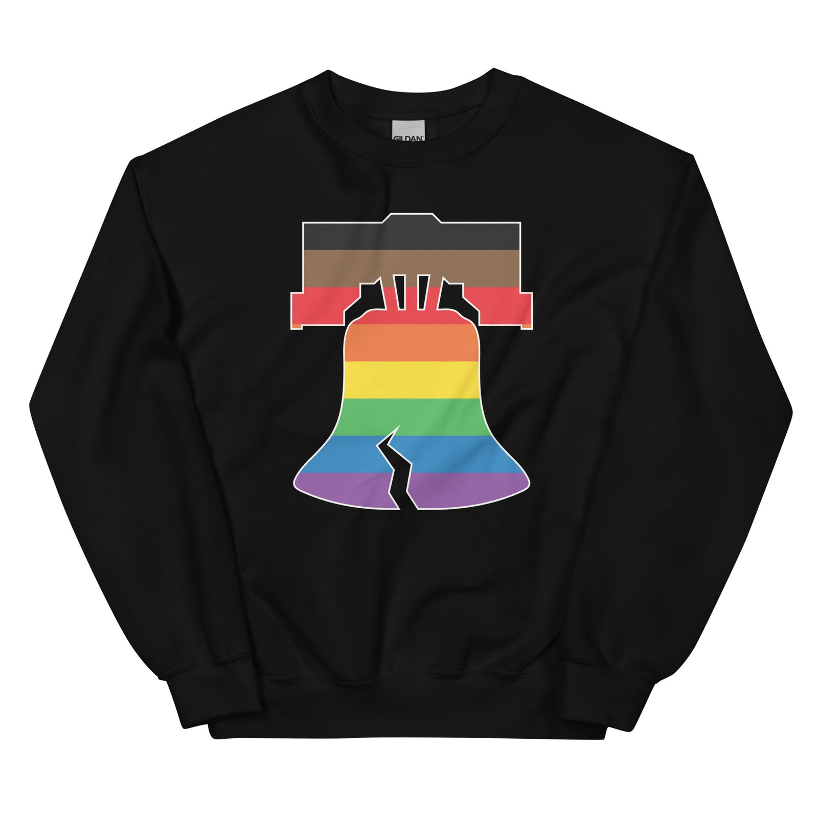 Philly pride Philadelphia LGBTQ+ rainbow liberty bell black hoodie Phillygoat