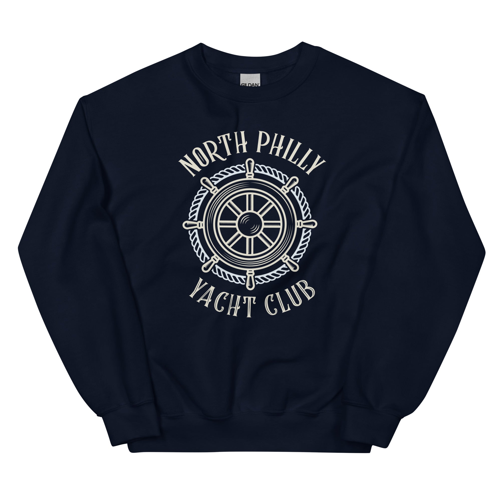 North Philly Philadelphia yacht club navy blue sweatshirt Phillygoat