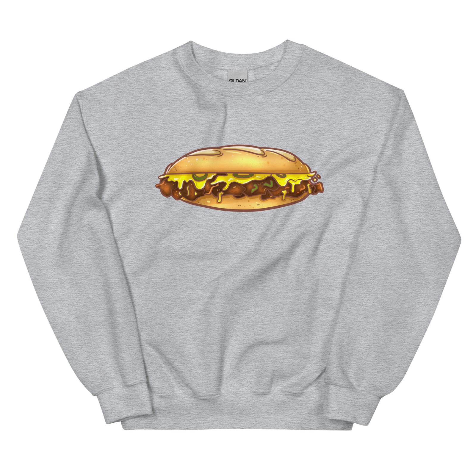 Philadelphia Philly cheesesteak sport grey sweatshirt Phillygoat