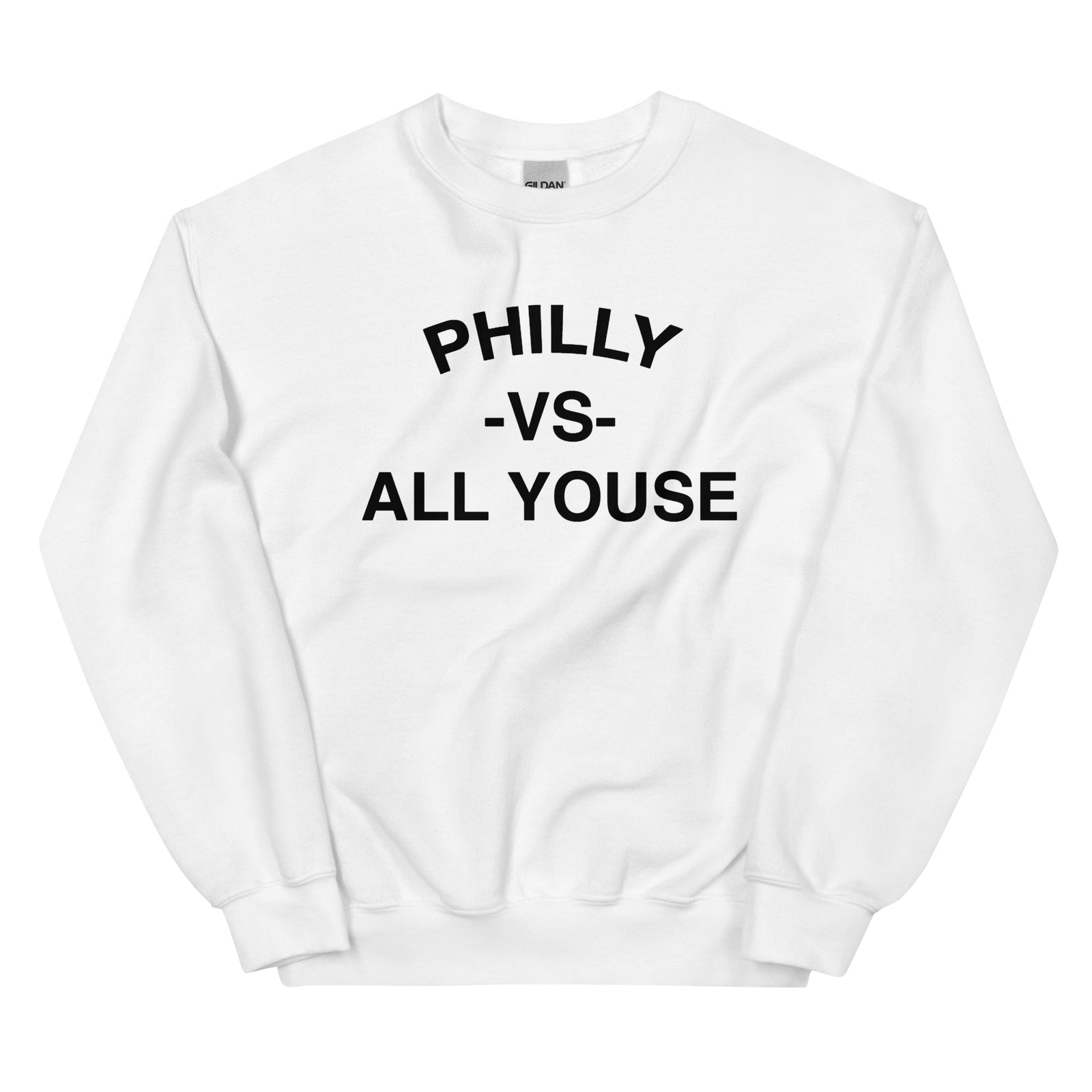 Philadelphia vs everybody philly vs all youse white sweatshirt Phillygoat