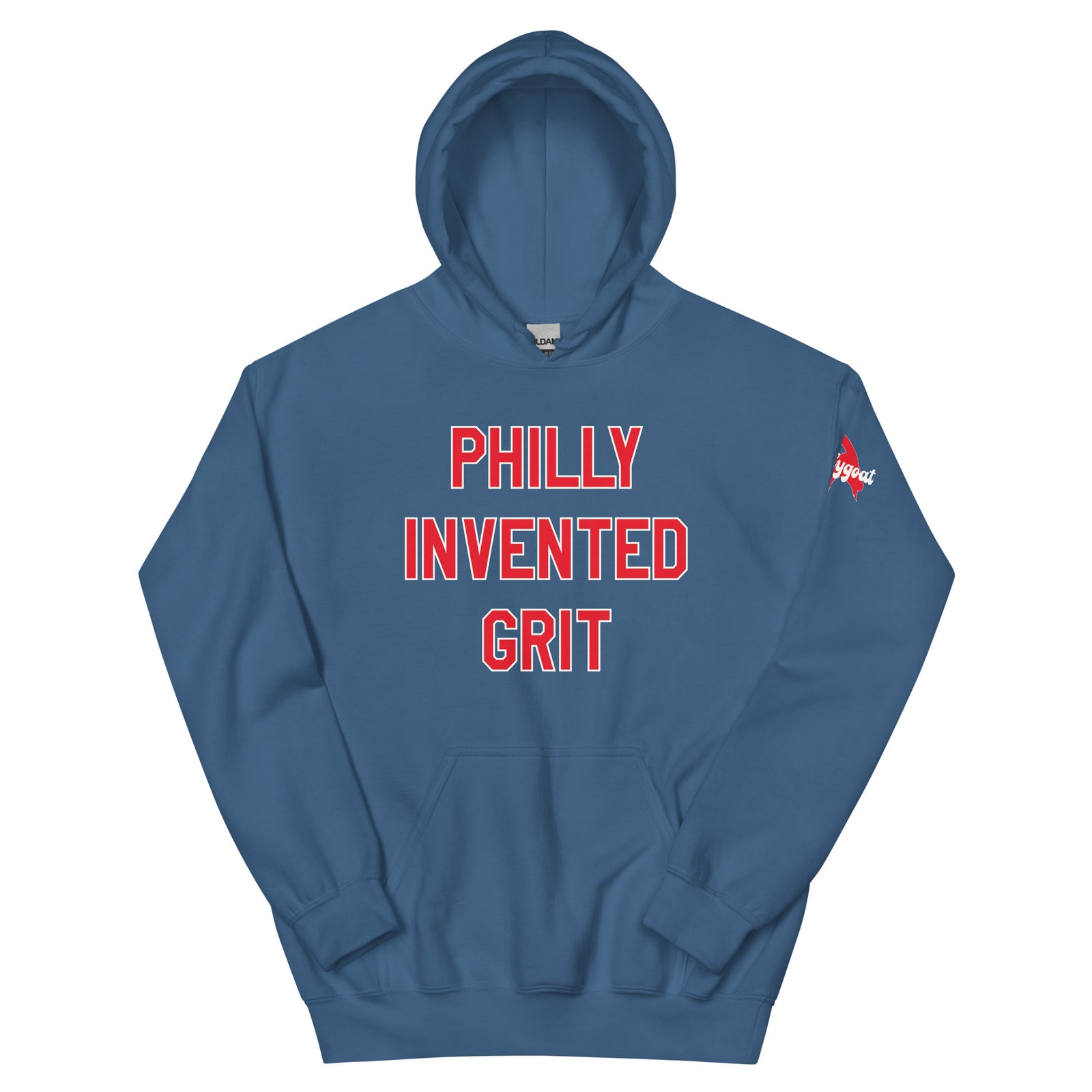Philadelphia 76ers philly invented grit blue hoodie Phillygoat