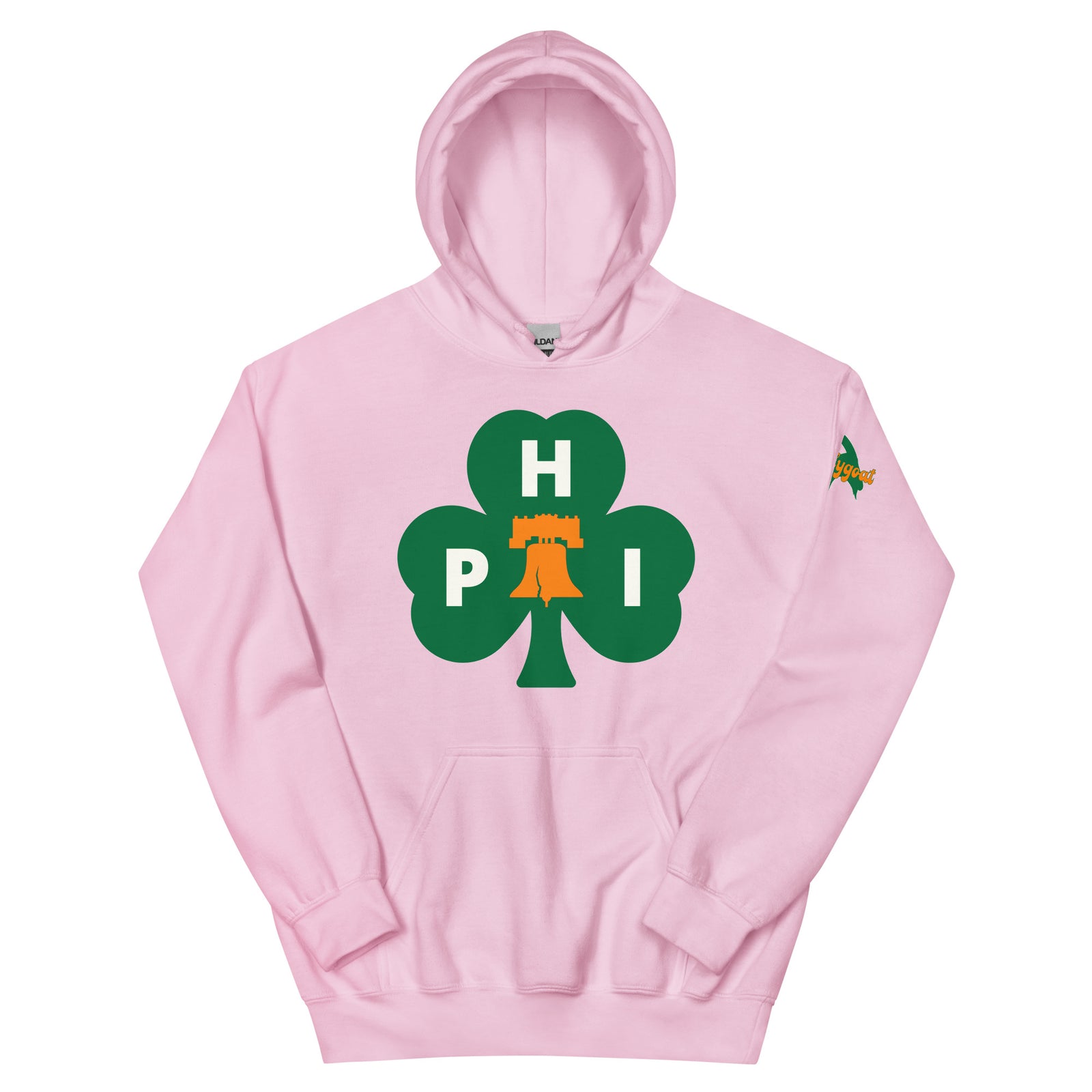 Philadelphia Irish Philly shamrock pink hoodie Phillygoat