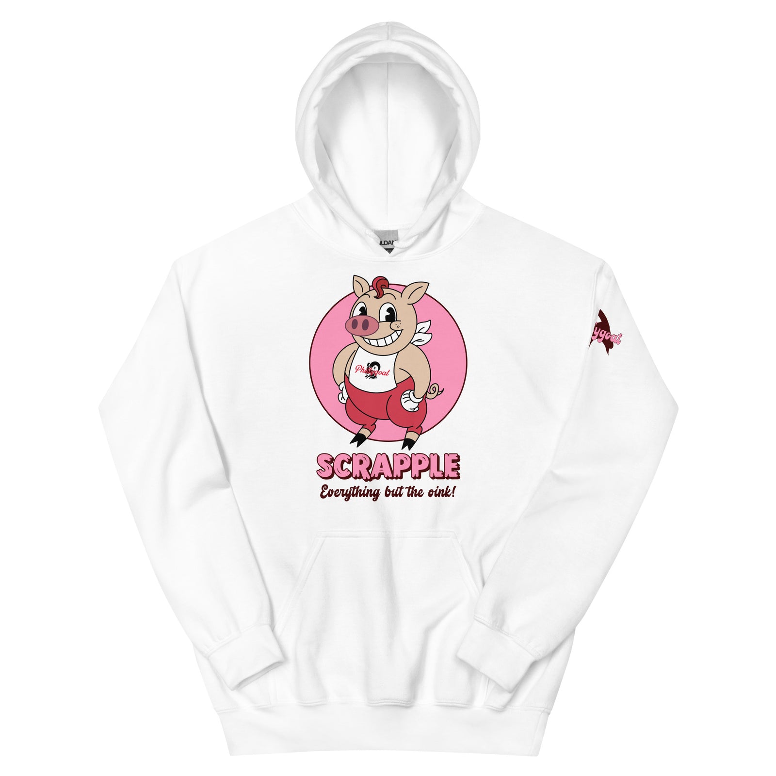 Philadelphia scrapple Philly pig white hoodie Phillygoat
