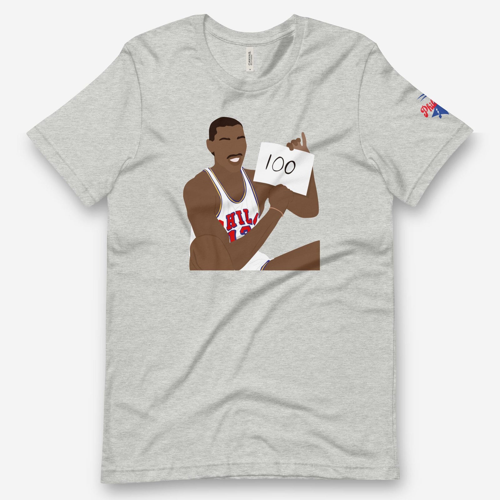 "Wilt Scores 100 Points" Tee meta-size-chart-bella-canvas-3001-sizing-chart by Phillygoat – Philadelphia sports apparel