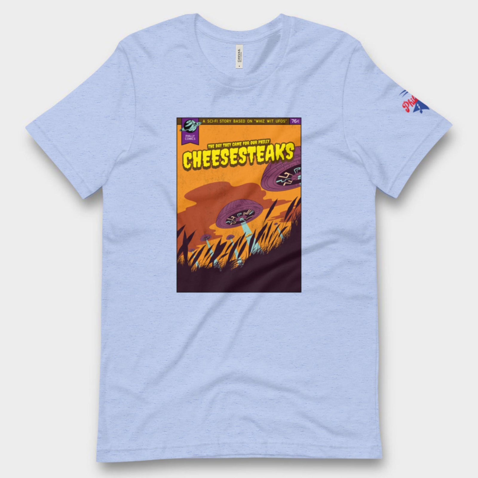 "Philly Comics Alien Cheesesteak Abduction" Tee