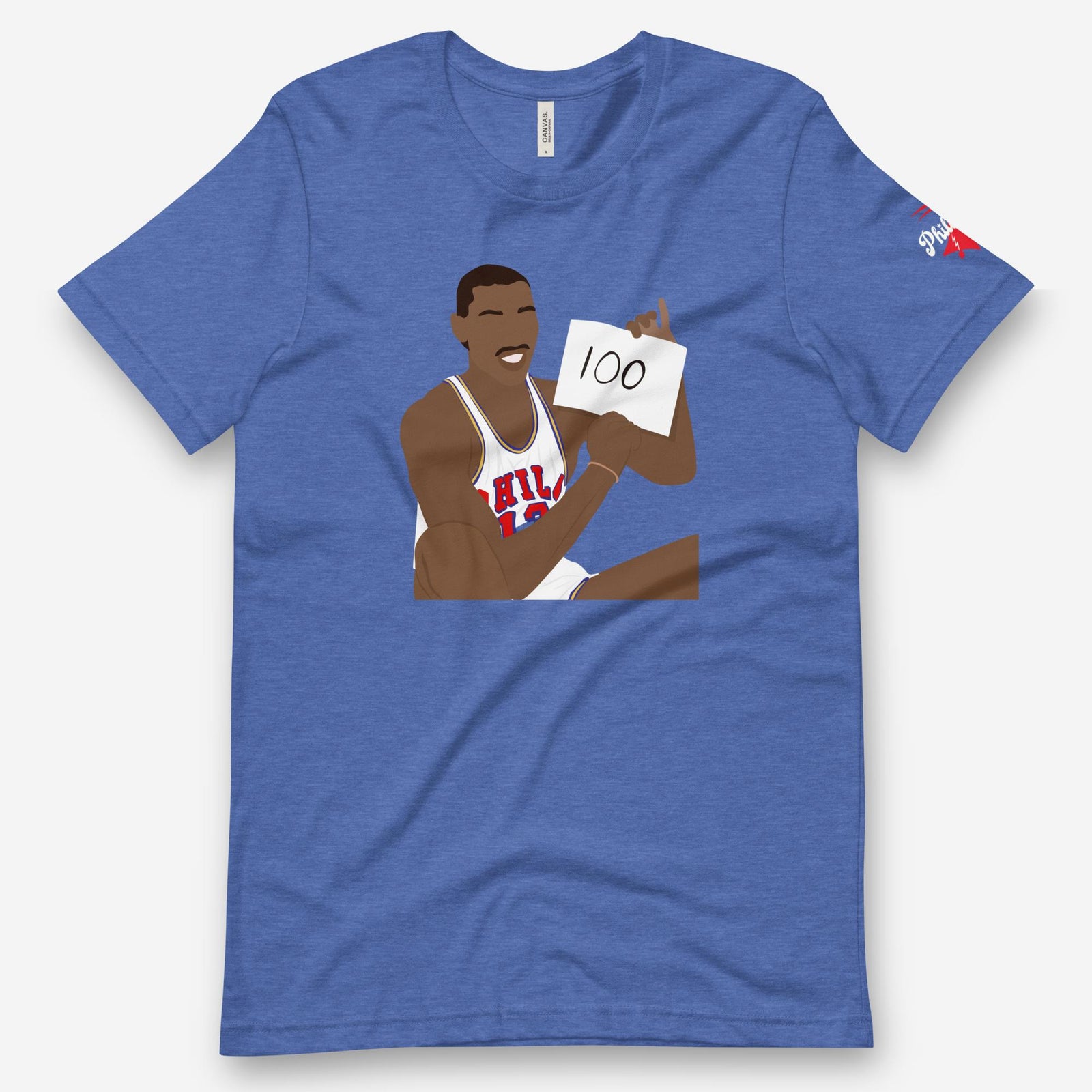"Wilt Scores 100 Points" Tee meta-size-chart-bella-canvas-3001-sizing-chart by Phillygoat – Philadelphia sports apparel