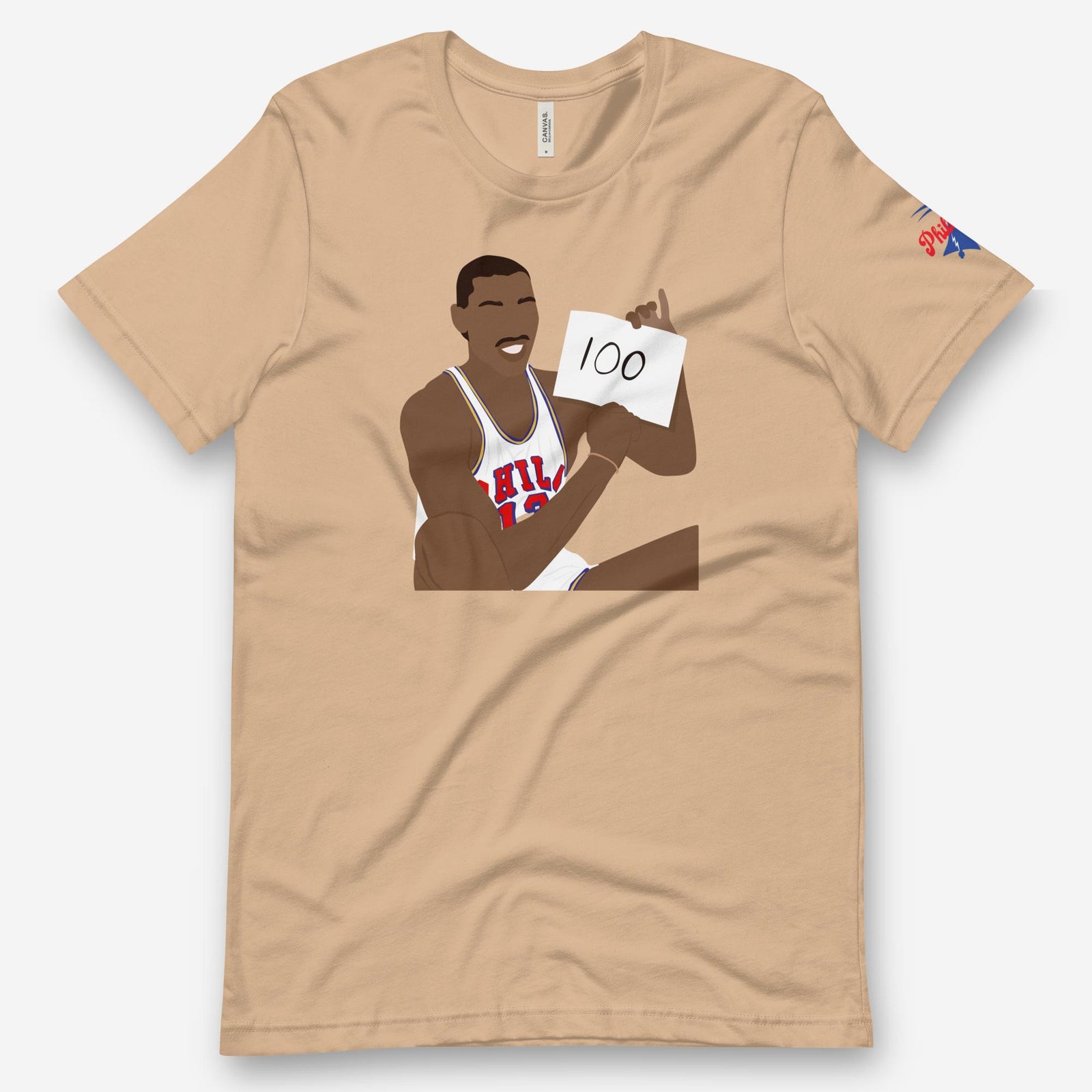 "Wilt Scores 100 Points" Tee meta-size-chart-bella-canvas-3001-sizing-chart by Phillygoat – Philadelphia sports apparel