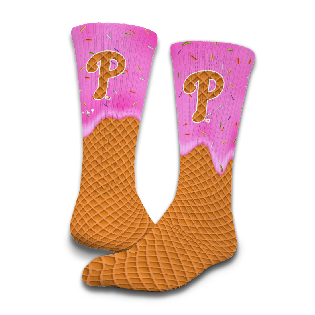"Philadelphia Phillies Ice Cream with Jimmies Drip" Lifestyle Crew Socks