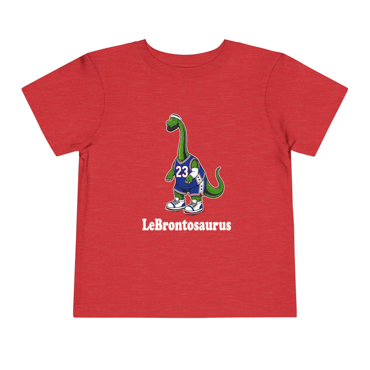 "LeBrontosaurus" Heather Red Toddler Tee