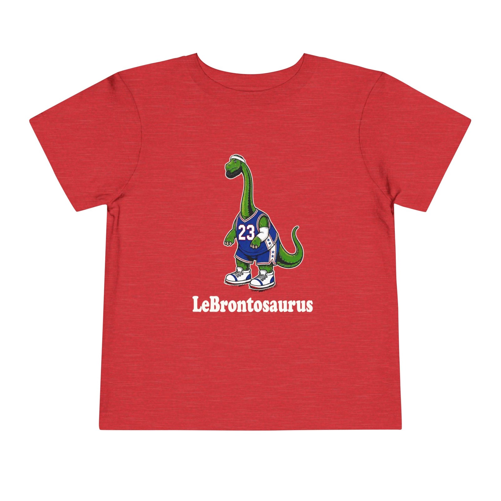 "LeBrontosaurus" Heather Red Toddler Tee