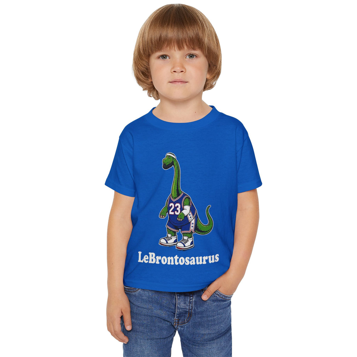 "LeBrontosaurus" Red & Royal Toddler Tee