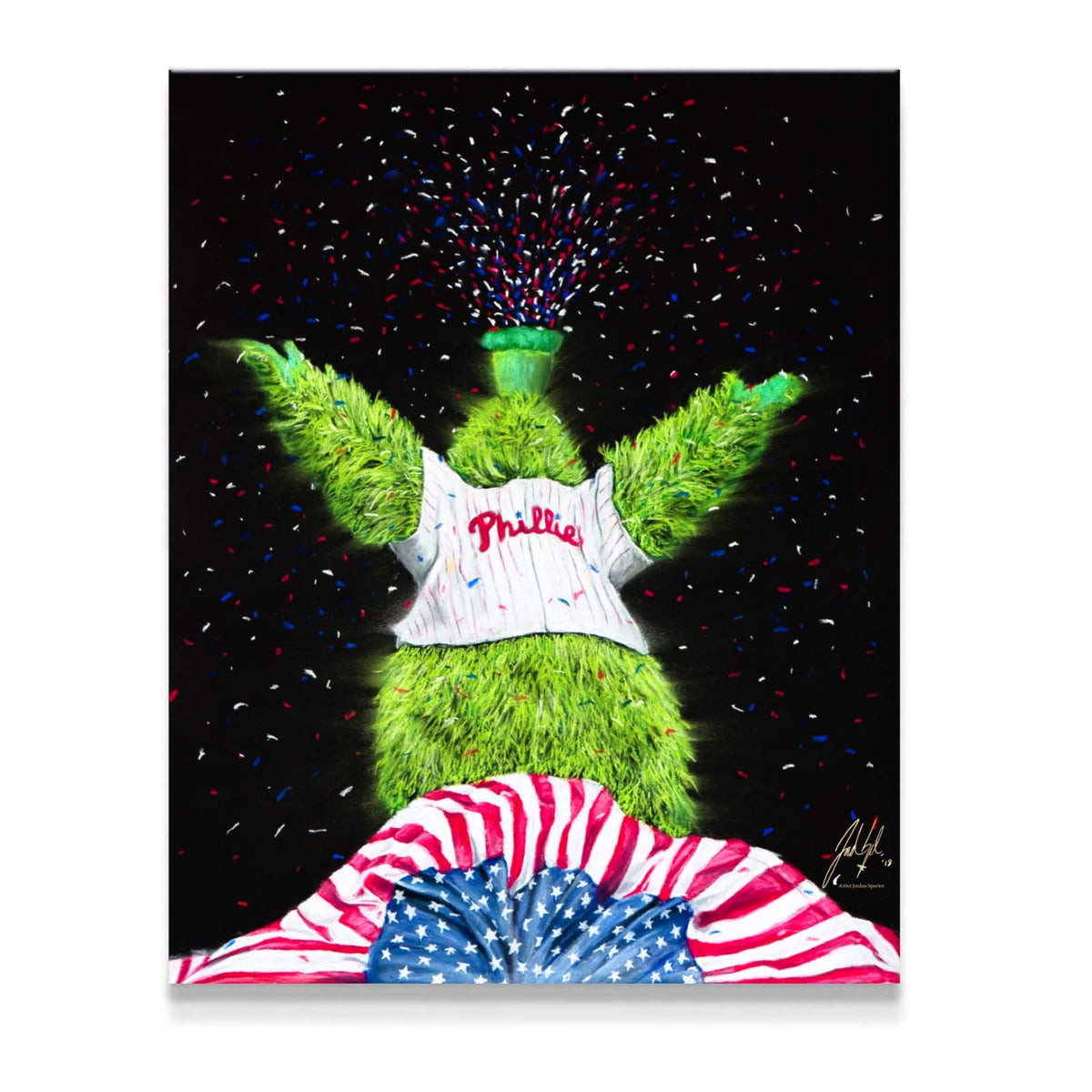 "Phillie Phanatic 'PARTY ON BROAD'" Art Piece