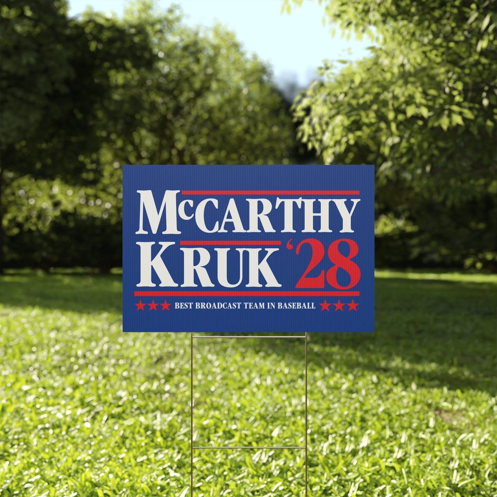 "McCarthy & Kruk '28" Yard Sign