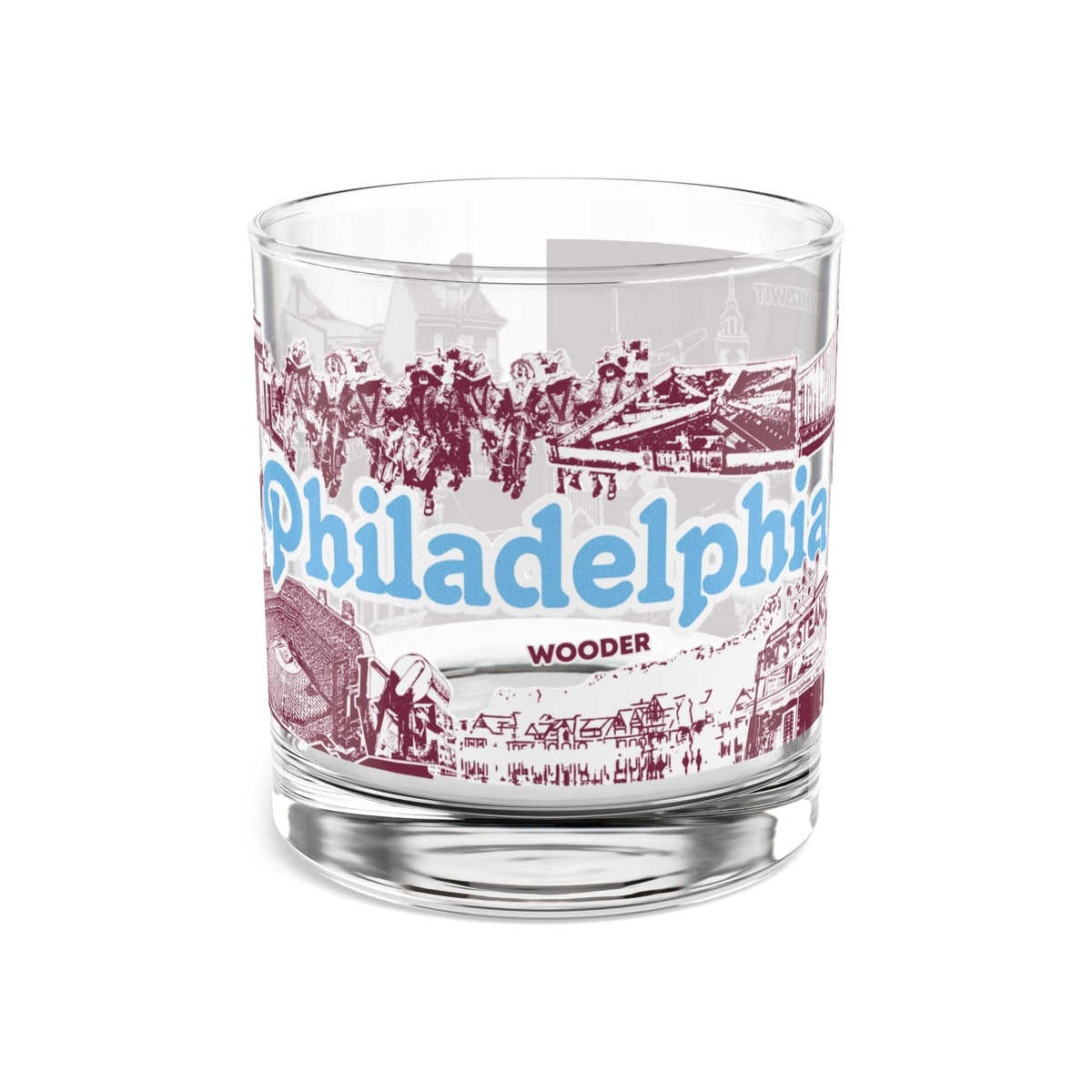 &quot;Philadelphia Baseball&quot; 10oz Whiskey Rocks Glass