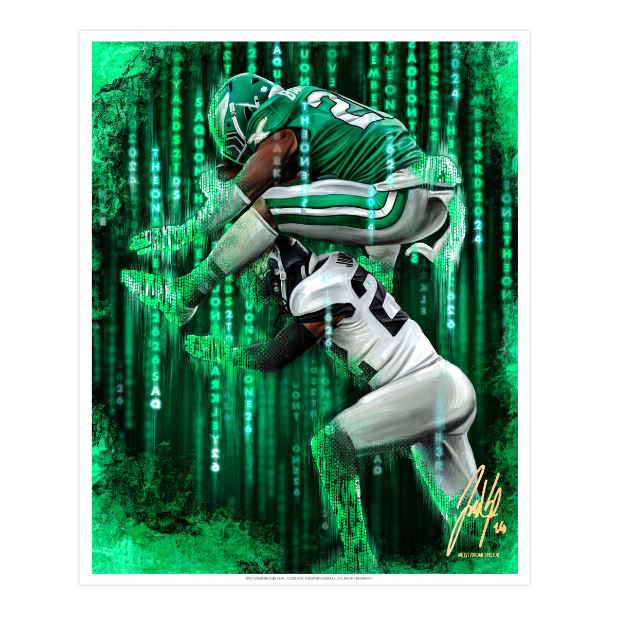 "Saquon Barkley 'THE ONE'" Art Piece