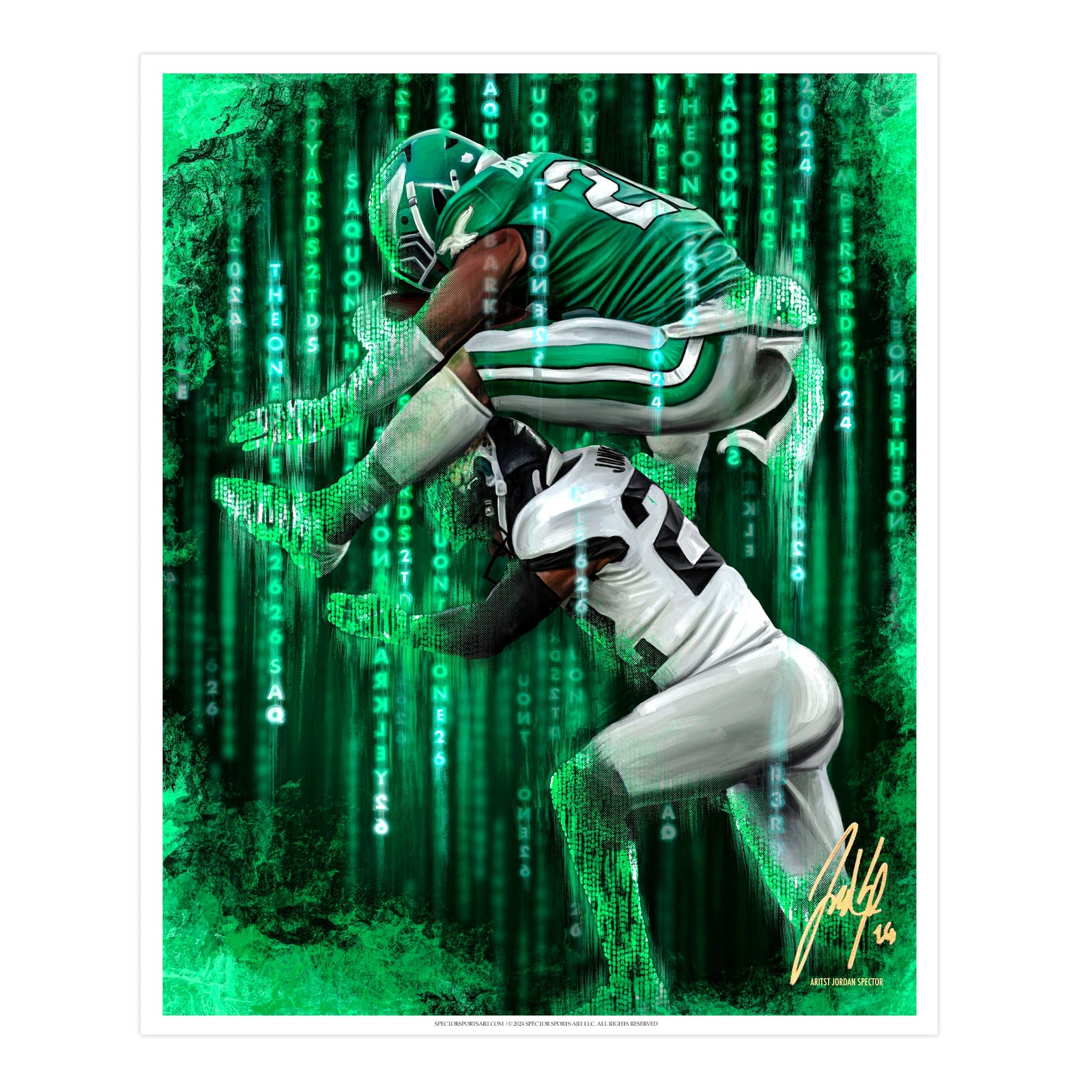 "Saquon Barkley 'THE ONE'" Art Piece