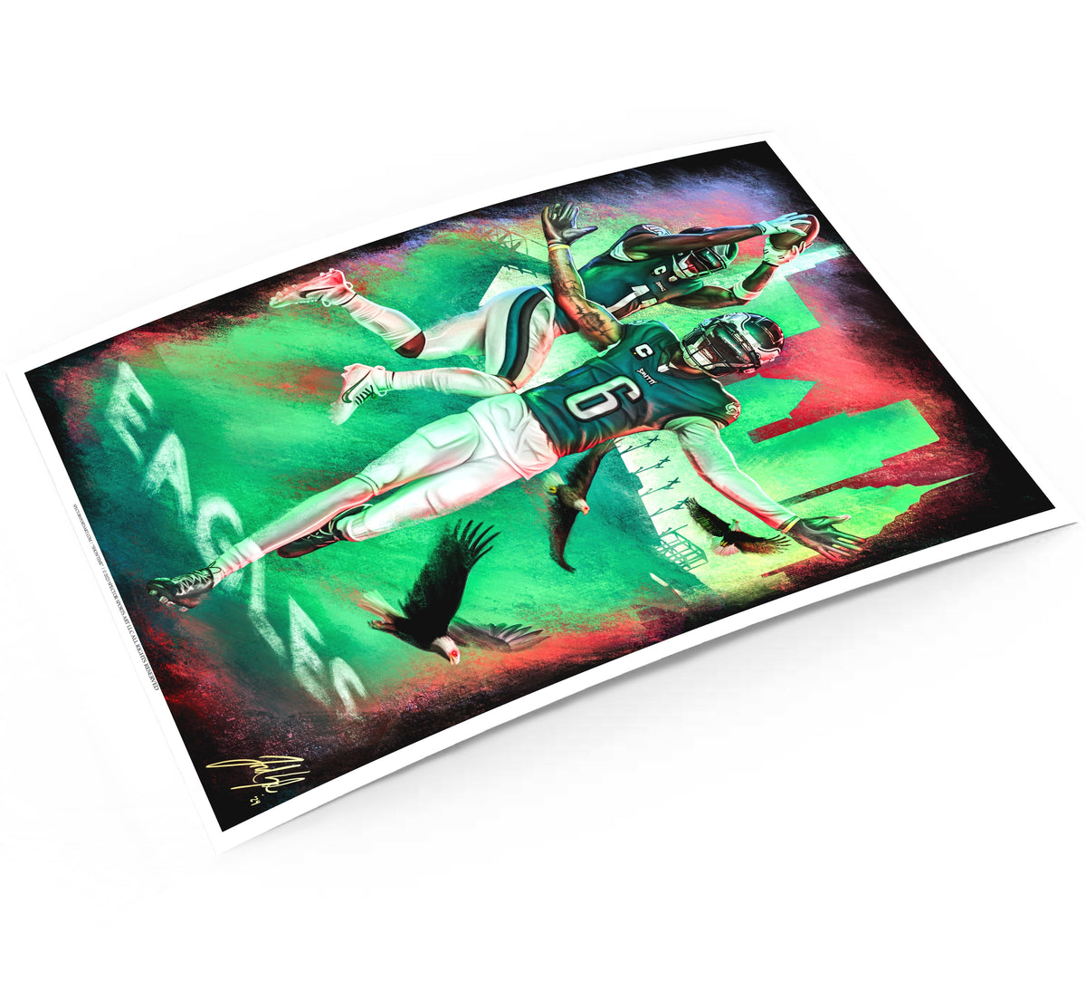 "Devonta Smith & AJ Brown 'DUPLEX'" Art Piece