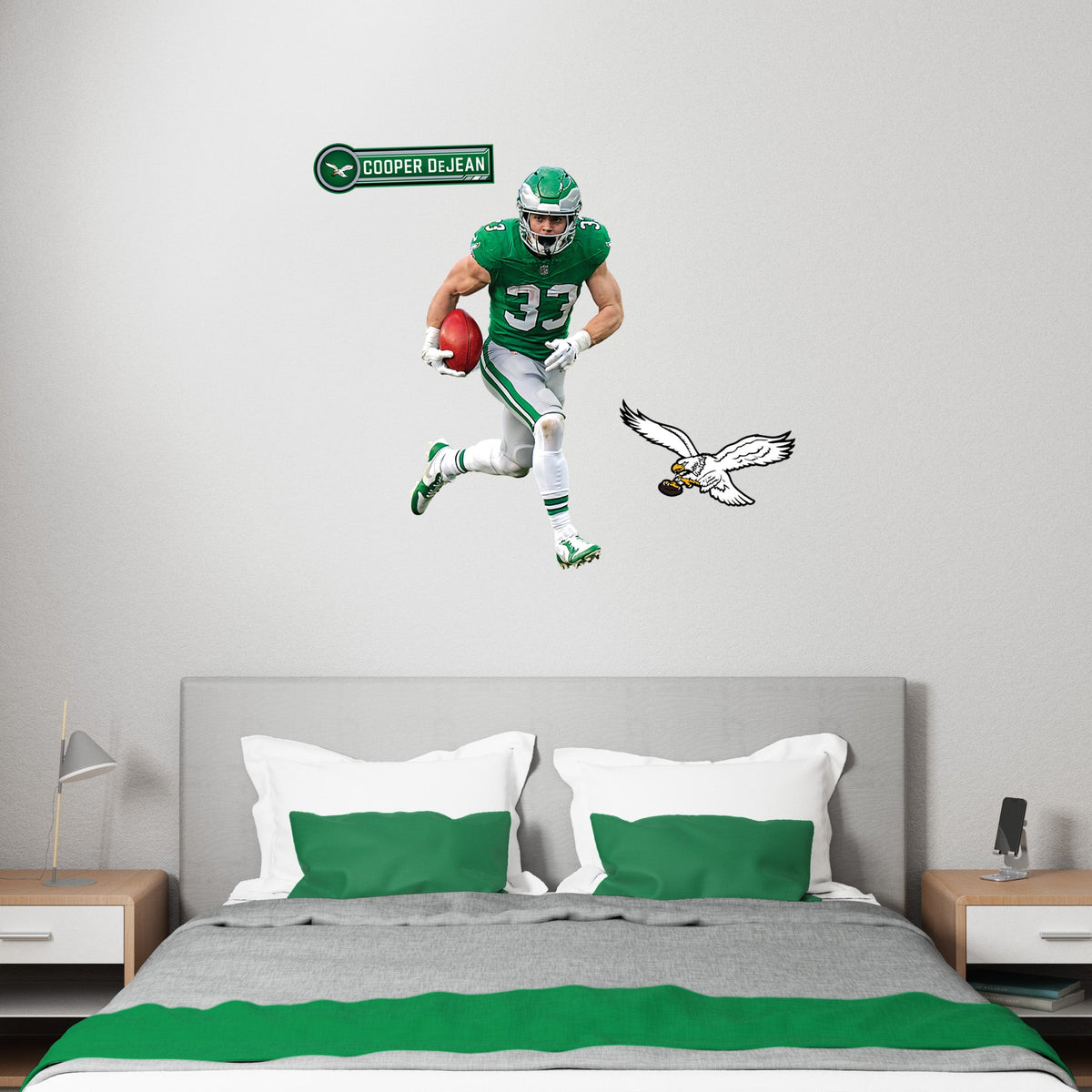 Cooper DeJean - RealBig Collection - Official NFL - Philadelphia Eagles - Reusable Vinyl Wall Decals