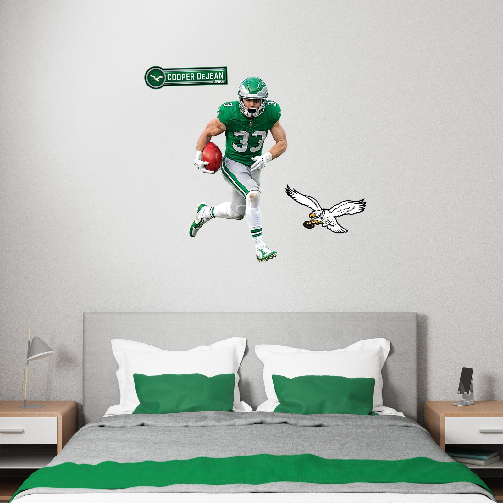 Cooper DeJean - RealBig Collection - Official NFL - Philadelphia Eagles - Reusable Vinyl Wall Decals
