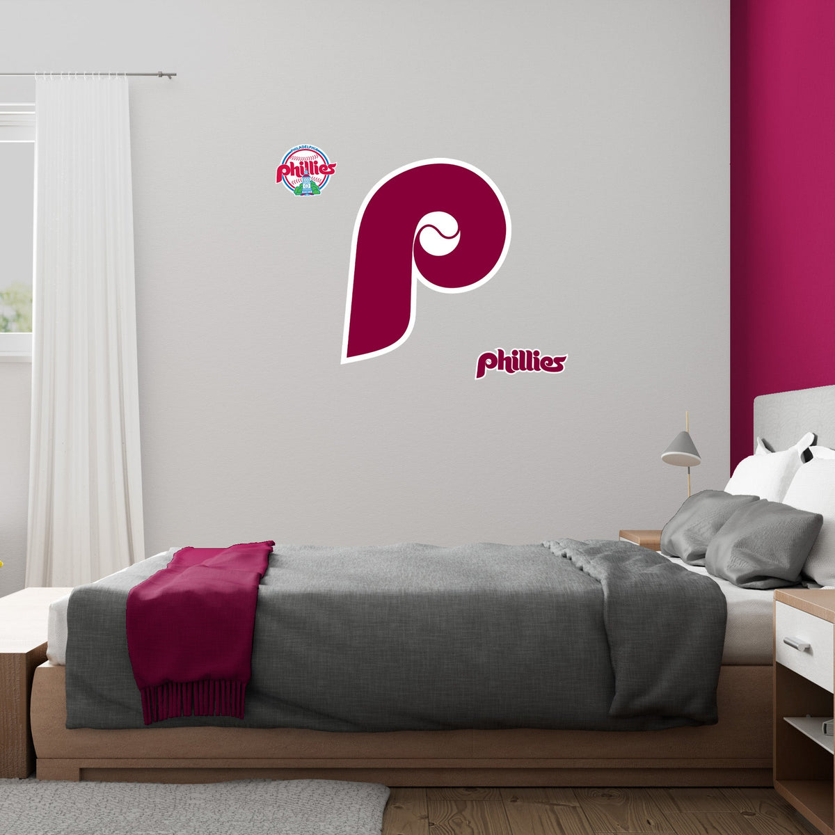 Philadelphia Phillies - RealBig Classic Logo Collection - Official MLB - Reusable Vinyl Wall Decals